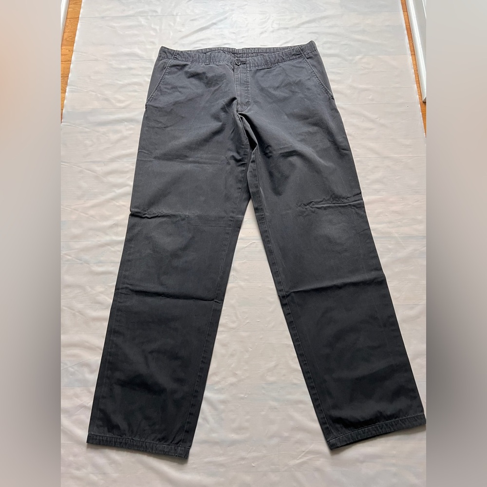 Hugo Boss Grey Chino Pants cotton Straight Leg Side Pocket Mens Size 54